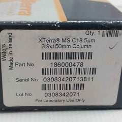 Waters 186000478 Xterra Ms C18 Column 3.9 X 150Mm Ea758