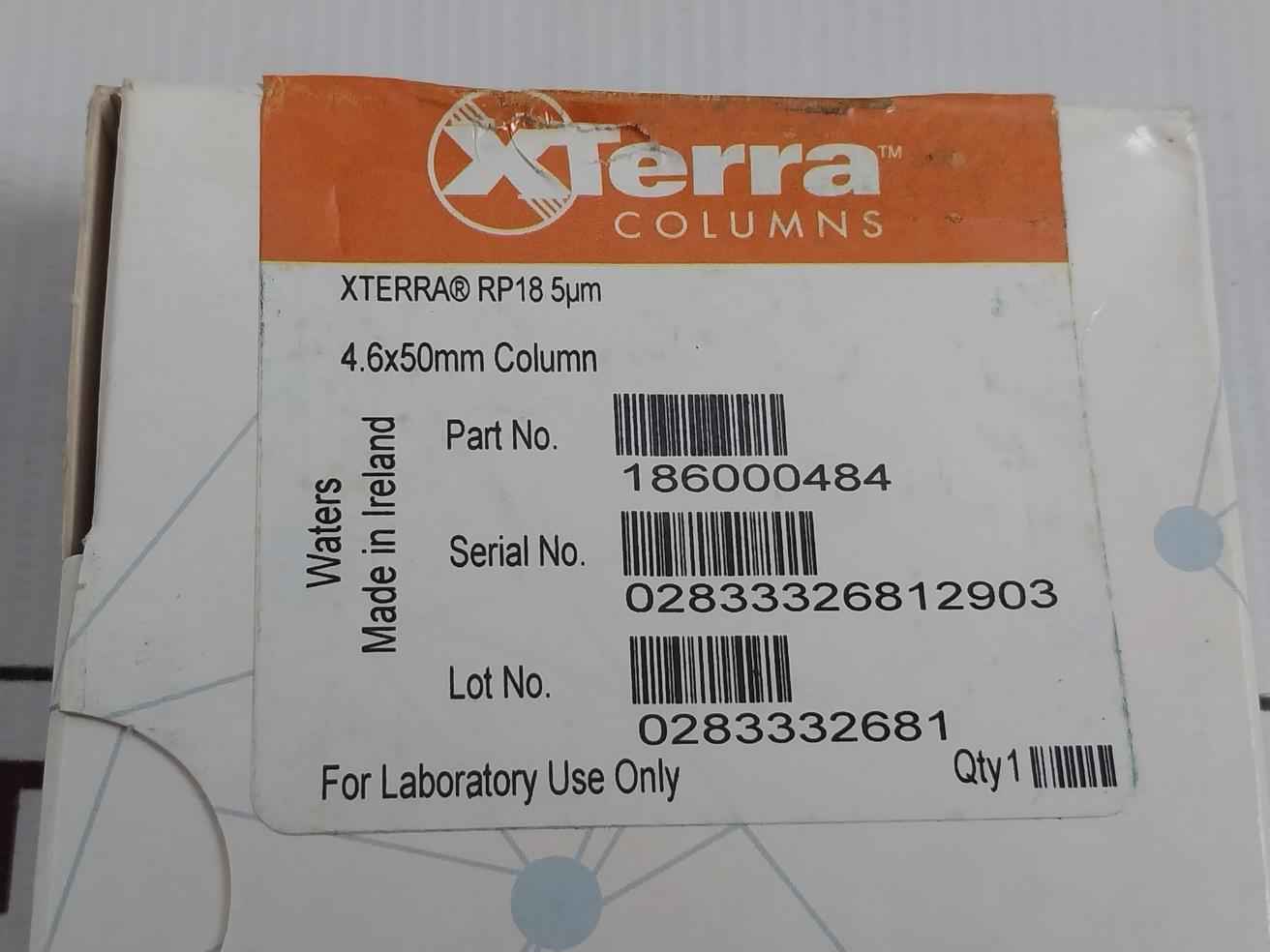 Waters 186000484 Xterra Column 4.6 X 50Mm Rp18 5Um