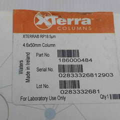 Waters 186000484 Xterra Column 4.6 X 50Mm Rp18 5Um