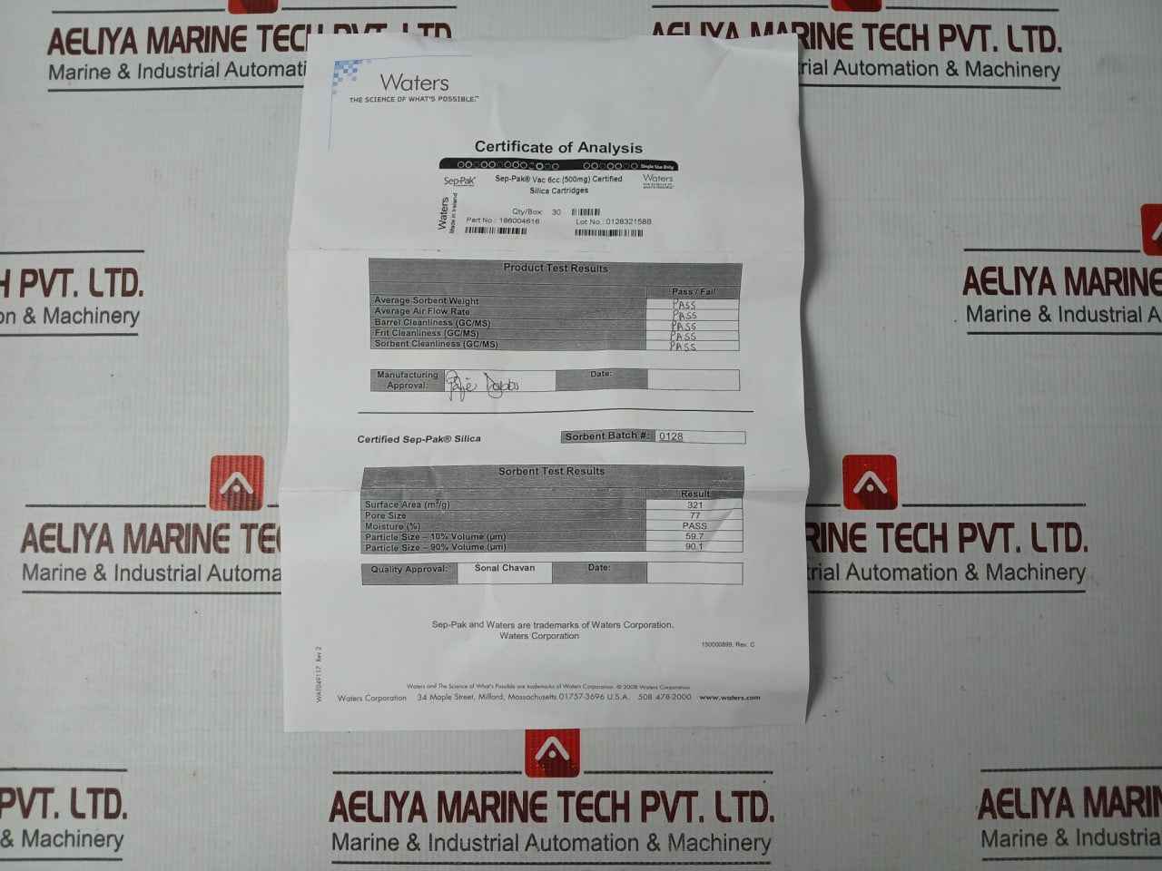 Waters 186004616 Silica Cartridge Vac 6Cc (500Mg)