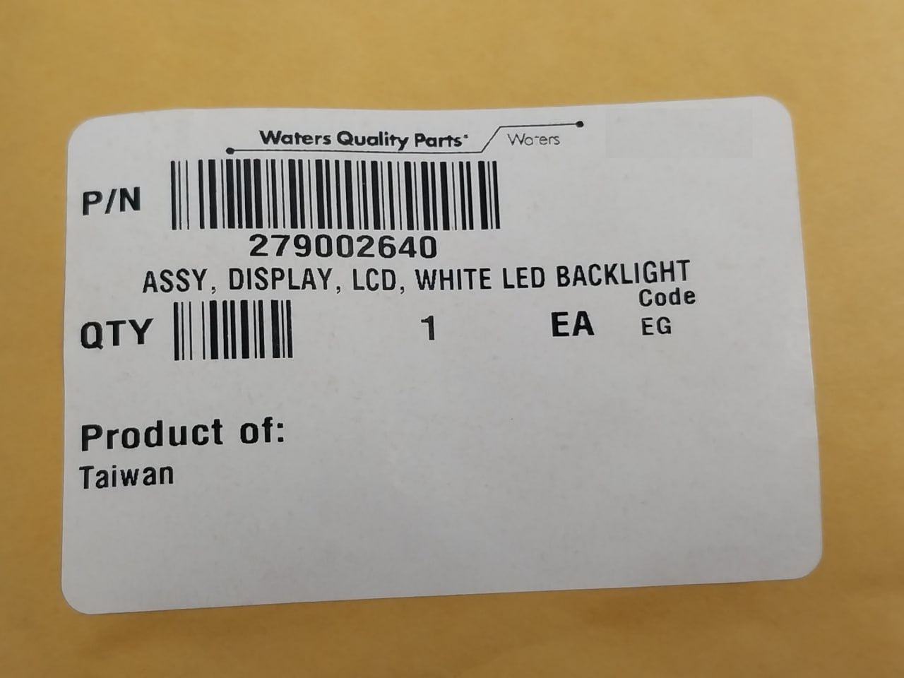 Waters 279002640 Lcd Display Assembly 94V-0 Hdm64Gs12L-w-u14F Rev A