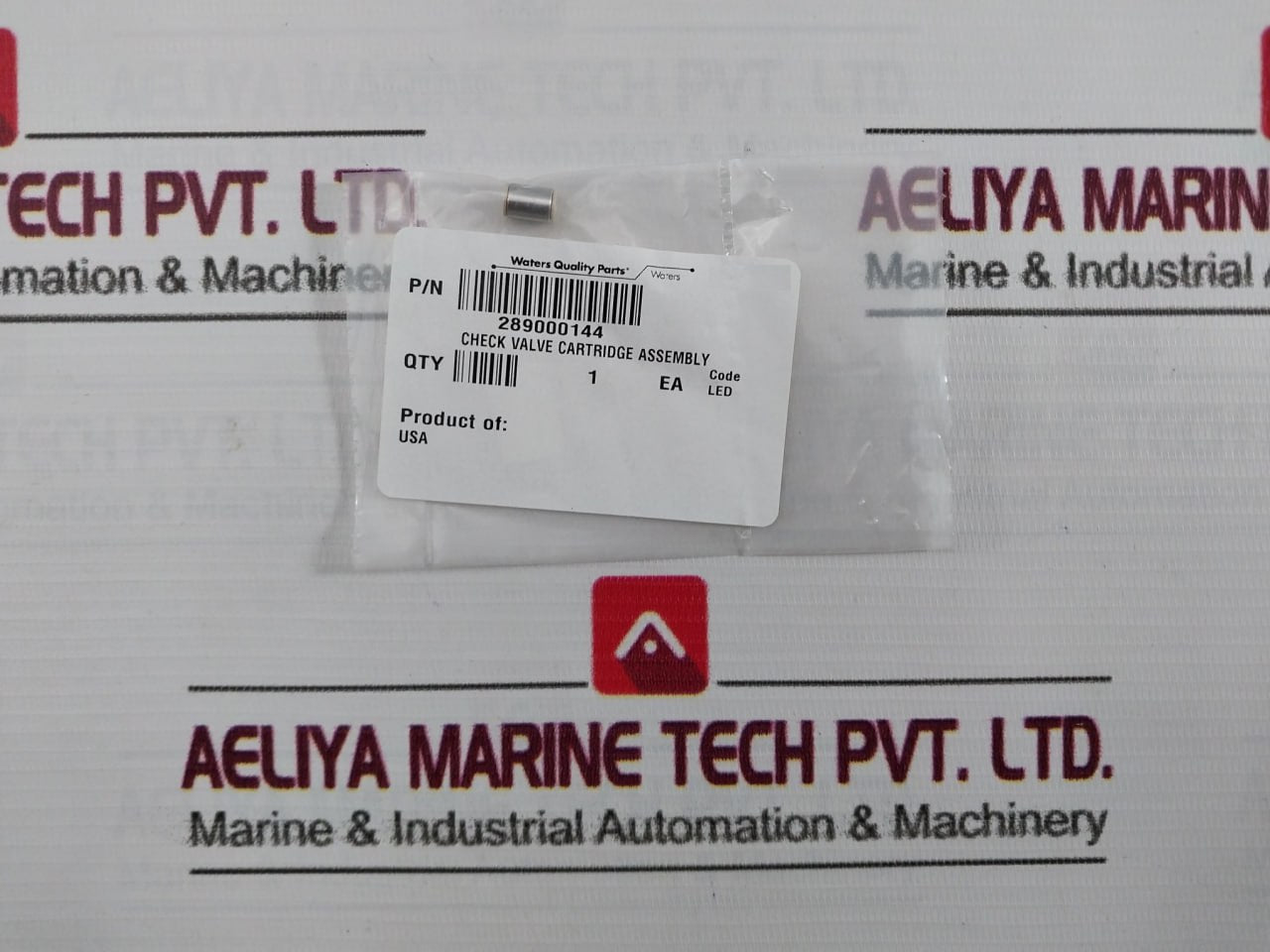 Waters 289000144 Check Valv Cartridge Assembly Code Led