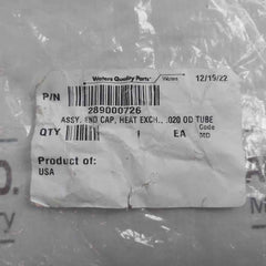 Waters 289000726 End Cap Heat Exchanger Assy Tube
