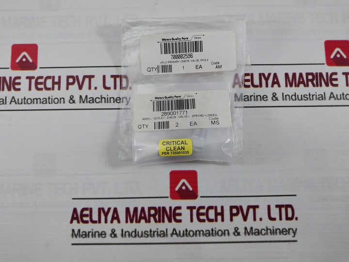 Waters 289001771 Assy Check Valve Spring Loaded