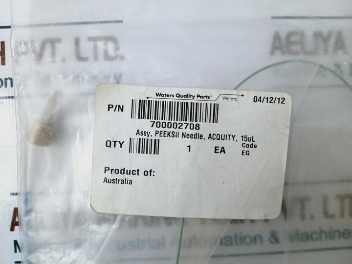 Waters 700002708 Assy, Peeksil Needle, Acquity, 15Ul