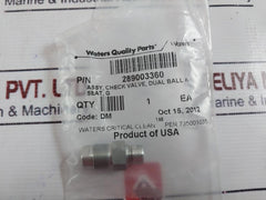 Waters 289003360 Assy, Check Valve, Dual Ball & Seat, G