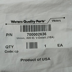 Waters 405003460 Stainless Steel Poppet Check Valve 700002636