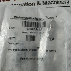 Waters 405003460 Stainless Steel Poppet Check Valve 700002636