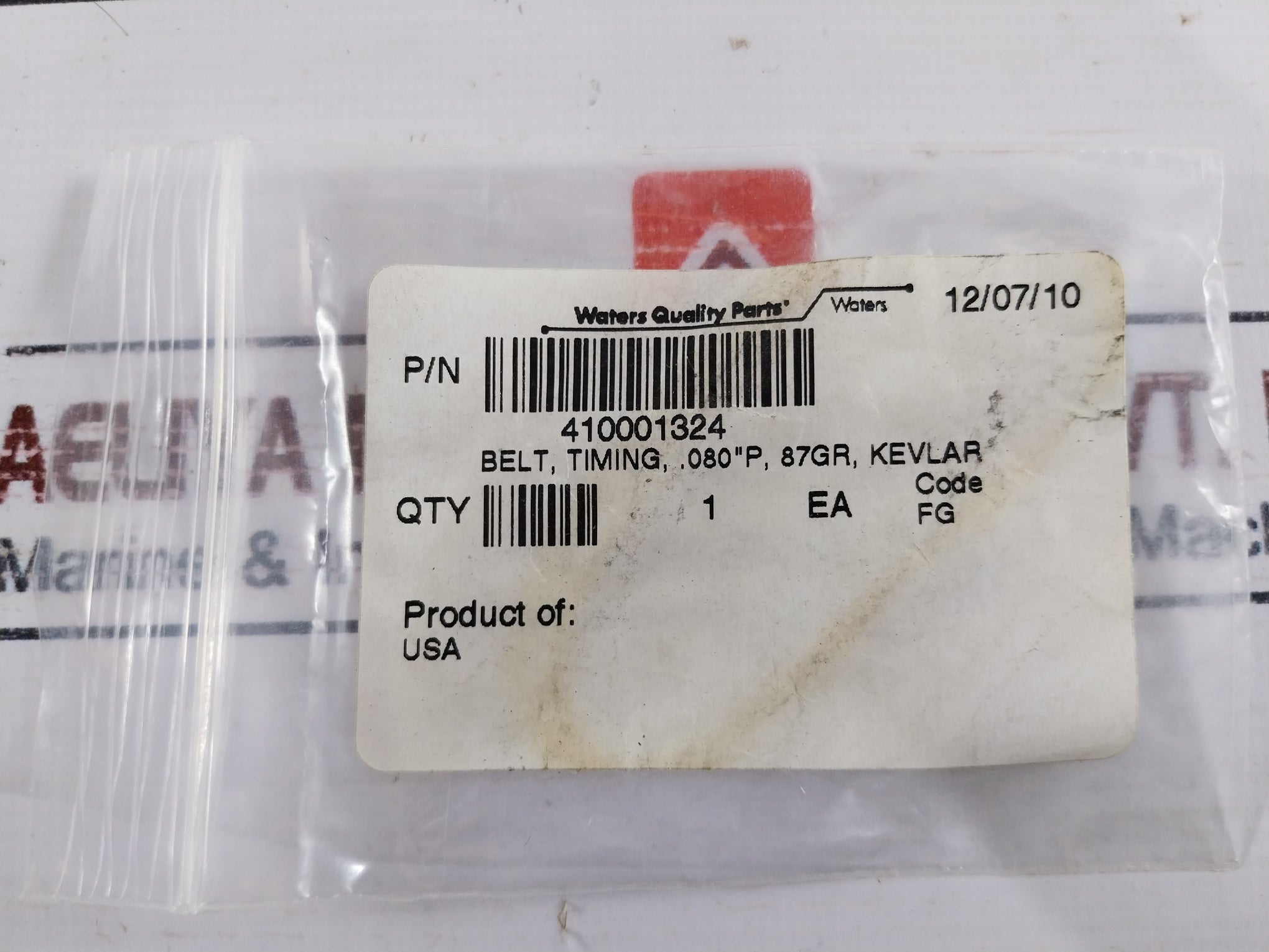 WATERS 410001324 Timing Belt