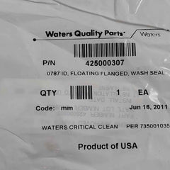 Waters 425000307 Plunger Rod Sealing Ring Rev. H