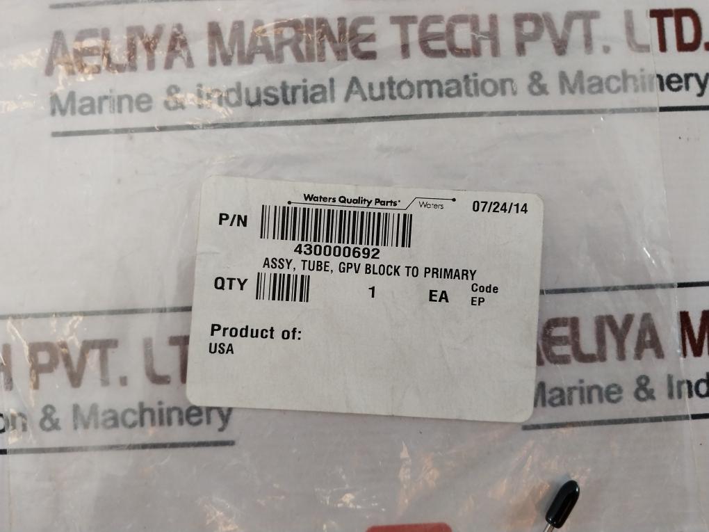 Waters 430000692 Assy, Tube, Gpv Block To Primary