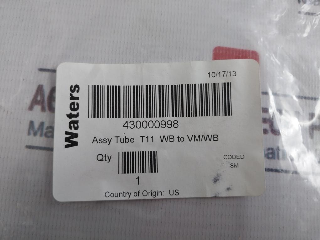 Waters 430000998 Assembly Tube T11 Wb To Vm/Wb