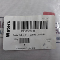 Waters 430000998 Assembly Tube T11 Wb To Vm/Wb