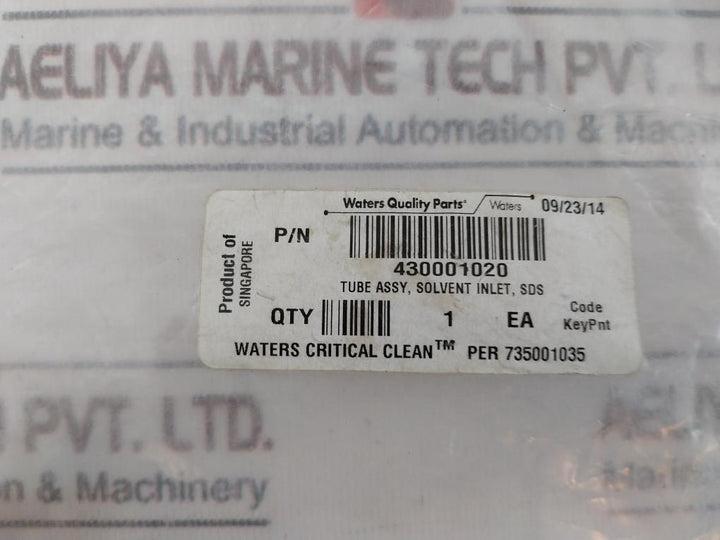 Waters 430001020 Tube Assy, Solvent Inlet, Sds Set