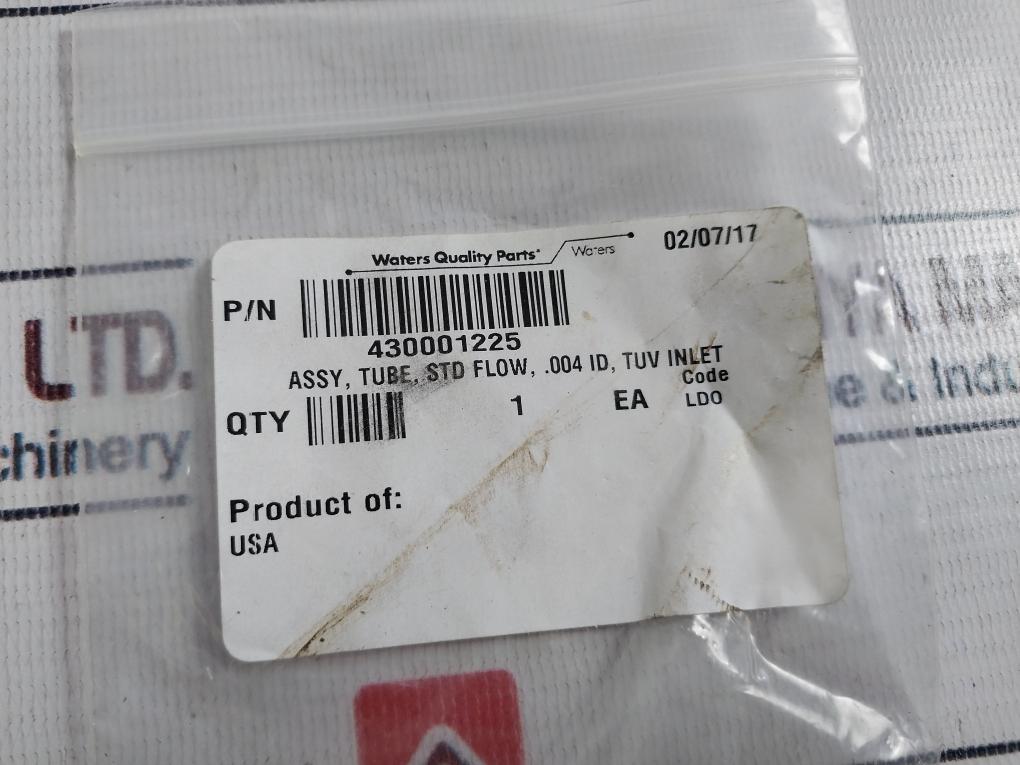 Waters 430001225 Assy Tube Std Flow 004 ID Tuv Inlet LDO