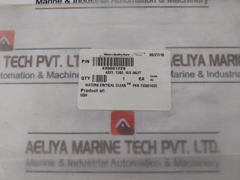Waters 430001229 M/S Inlet Tube Assy