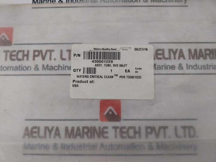 Waters 430001229 M/S Inlet Tube Assy