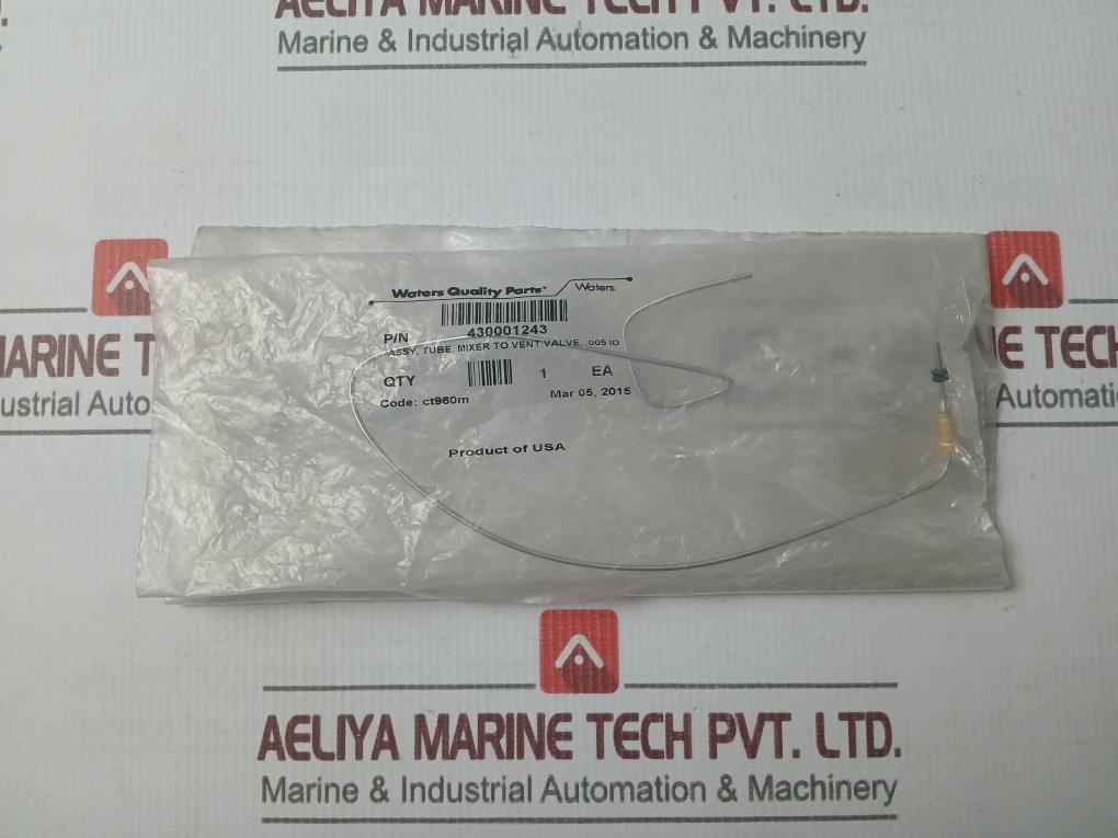 Waters 430001243 Assembly Tube Mixer To Vent Valve Ct960M