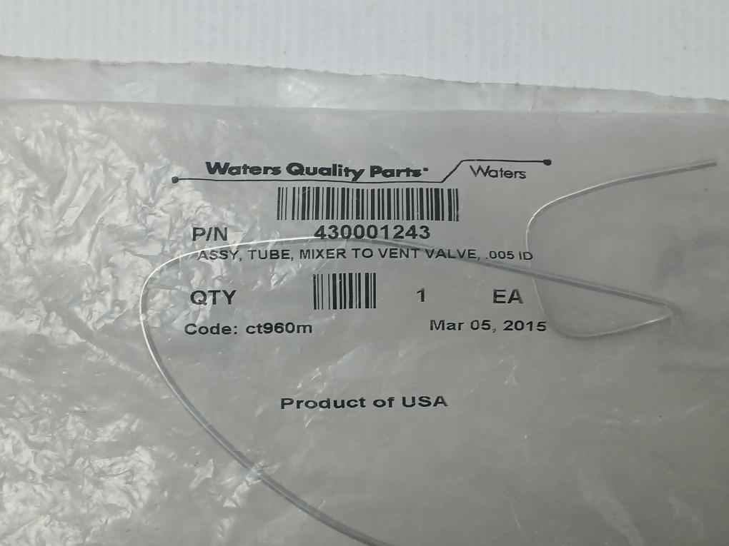 Waters 430001243 Assembly Tube Mixer To Vent Valve Ct960M