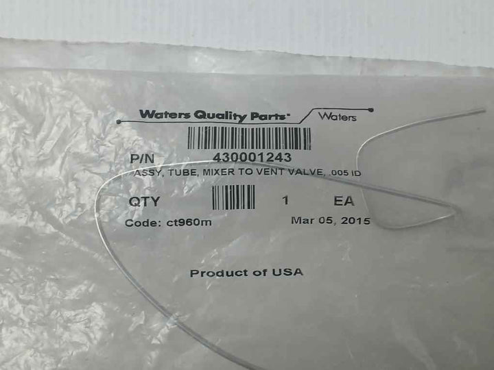 Waters 430001243 Assembly Tube Mixer To Vent Valve Ct960M