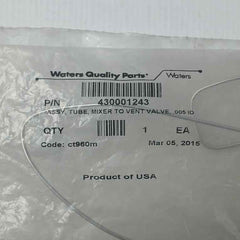 Waters 430001243 Assembly Tube Mixer To Vent Valve Ct960M