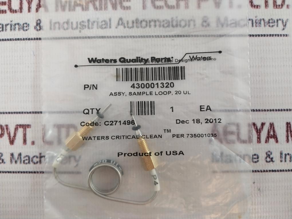 Waters 430001320 Assembly Sample Loop 20 Ul