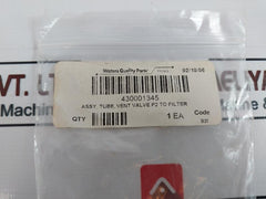 Waters 430001345 Tube Assembly Vent Valve P2 To Filter