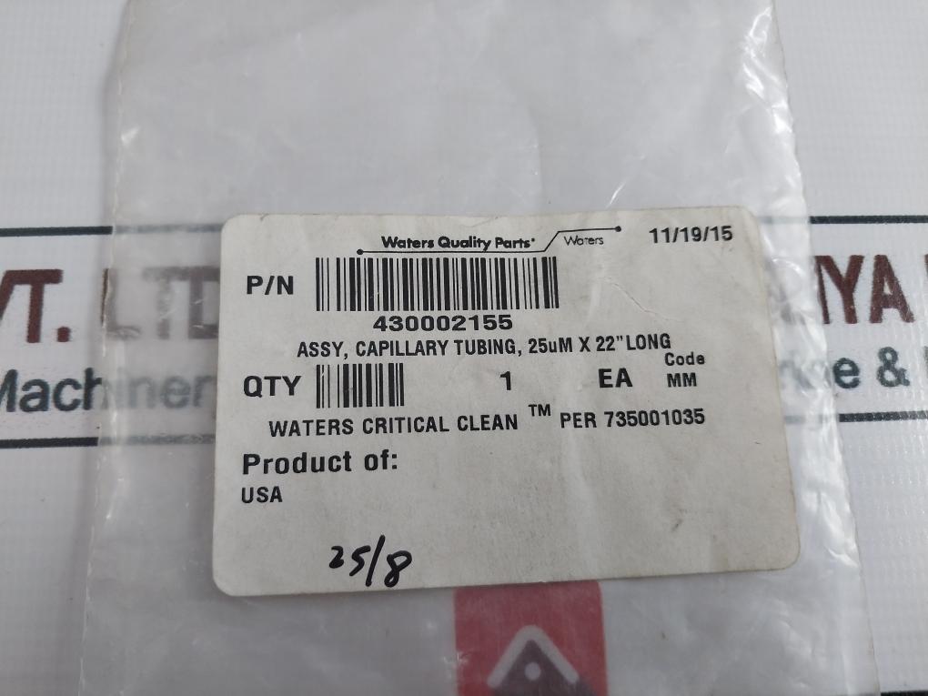 Waters 430002155 Assembly Capillary Tubing 25Um X 22” Long Code: Mm