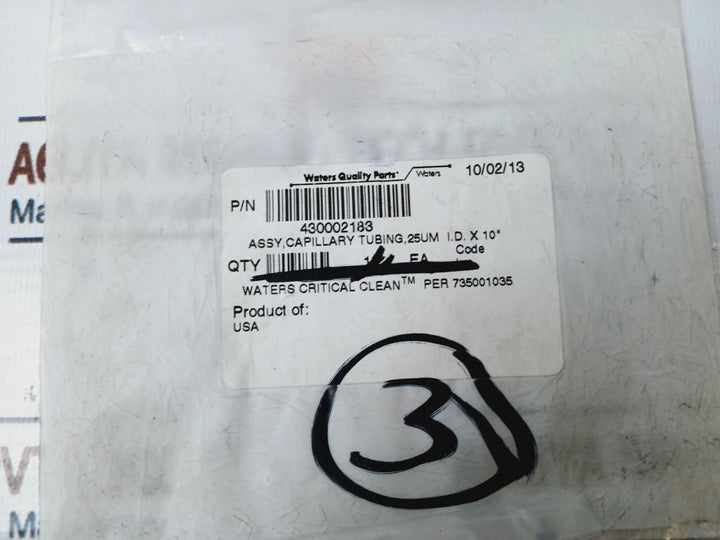 Waters 430002183 Tubing Capillary 25Um I.D. X 10”
