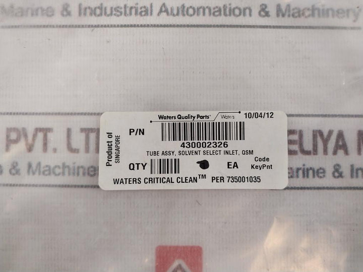 Waters 430002326 Tube Assembly Solvent Select Inlet QSM