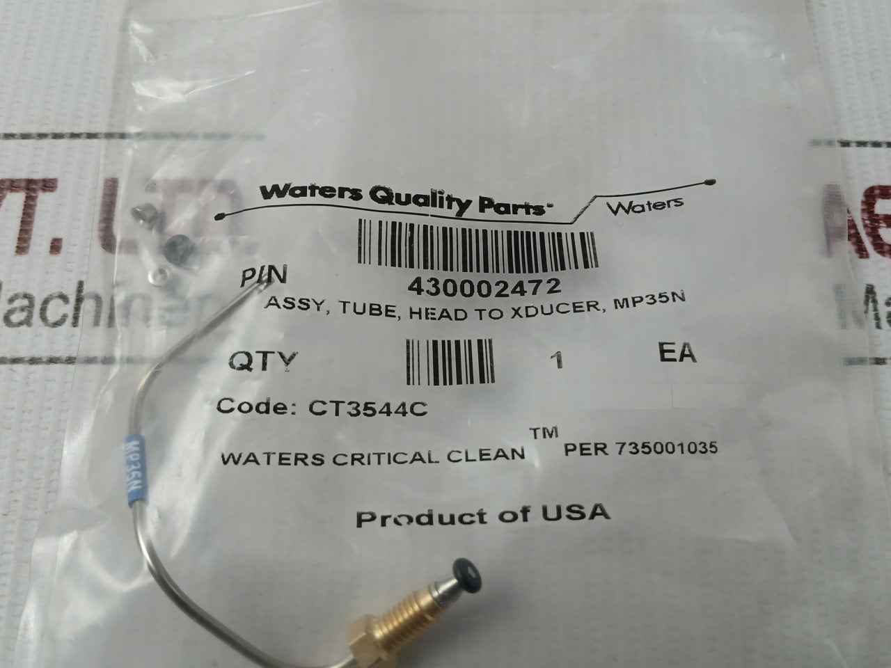 Waters 430002472 Head To Transducer Assy