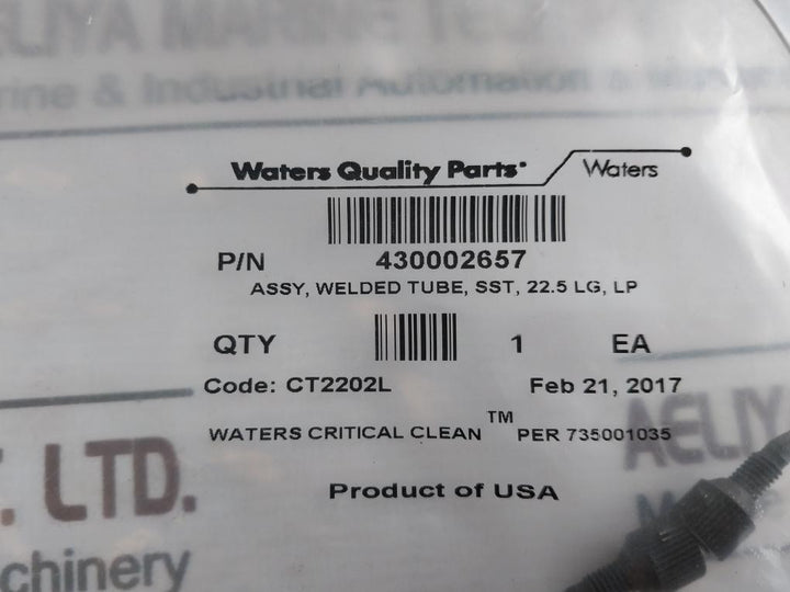 Waters 430002657 Welded Tubing Assembly Code: Ct2202L
