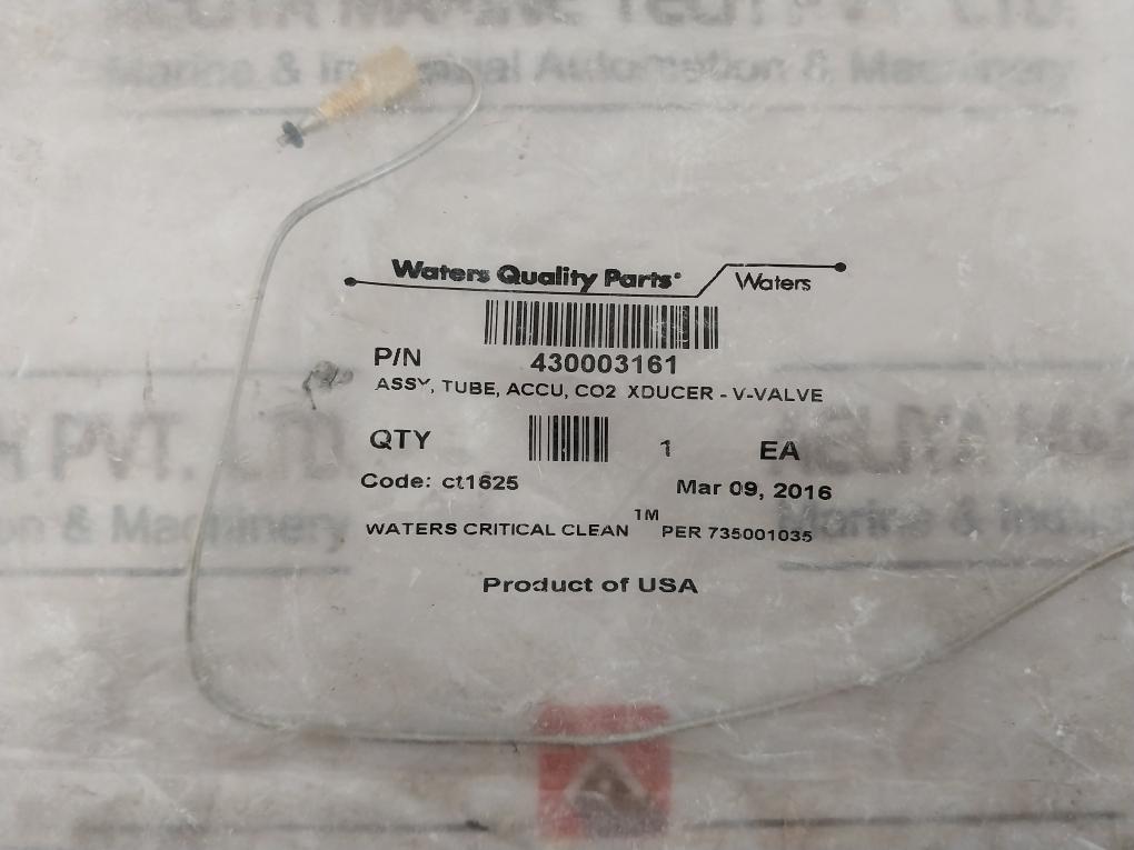 Waters 430003161 Co2 Xducer-v-valve Tube Assy