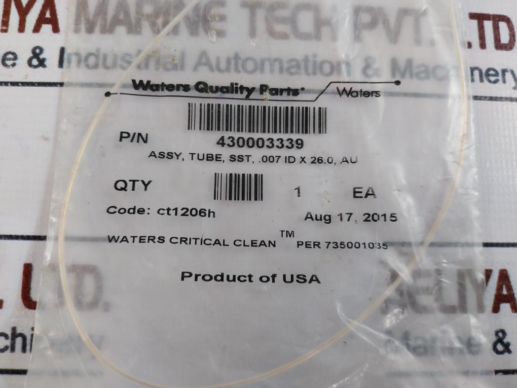 Waters 430003339 Tubing Assembly Sst,.007 Id X 26.0,Au