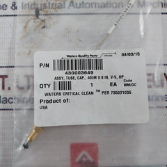 Waters 430003649 Tube Cap Assy