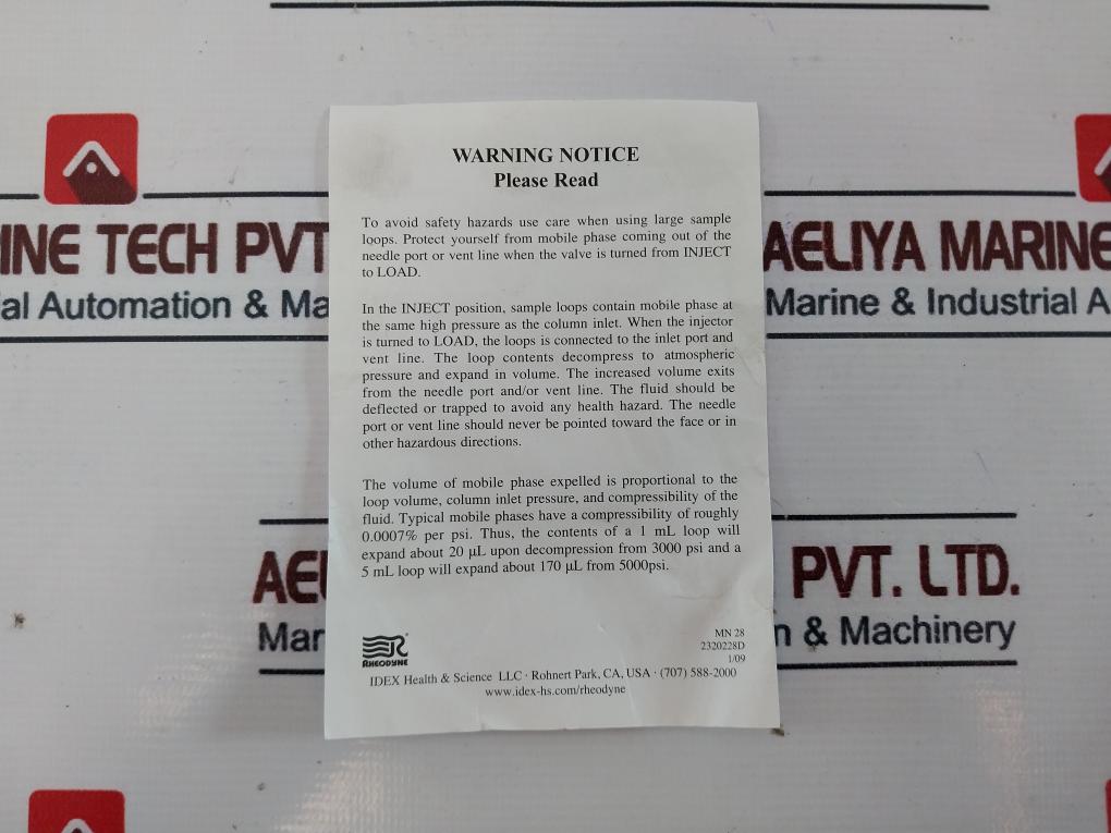 Waters 430902000 Sample Loop 2000 Ul