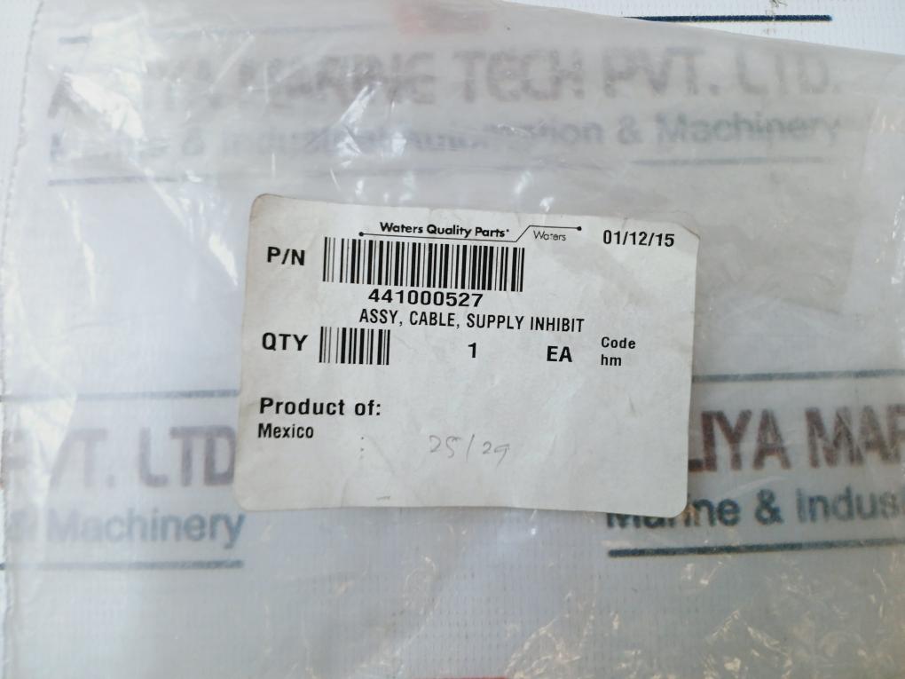 Waters 441000527 Inhibit Supply Cable Assy 3A-125Vac