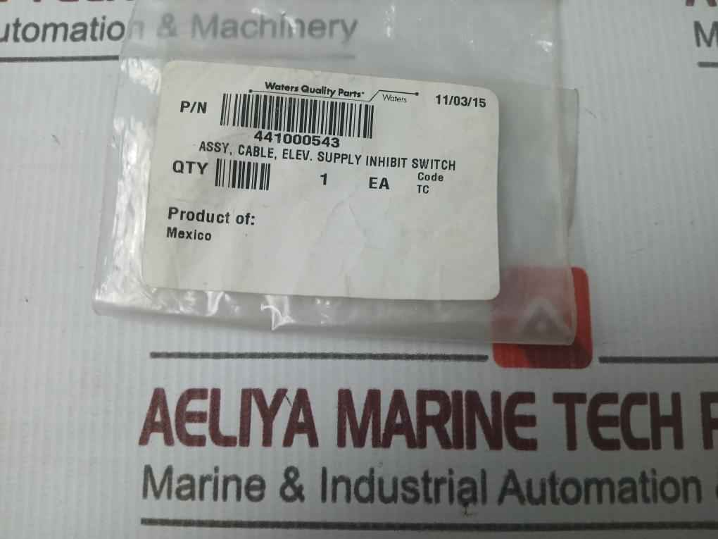 Waters 441000543 Elevator Supply Inhibit Switch Cable Assembly Rev-b