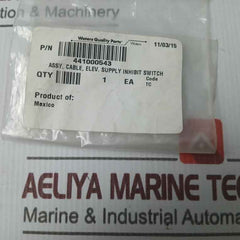 Waters 441000543 Elevator Supply Inhibit Switch Cable Assembly Rev-b