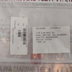 Waters 6395993-S Peek Tube 1/16 x 0.030 HPCL