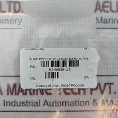 Waters 6436009-s1 Tube Peek 1/16” X 0.040” 1M