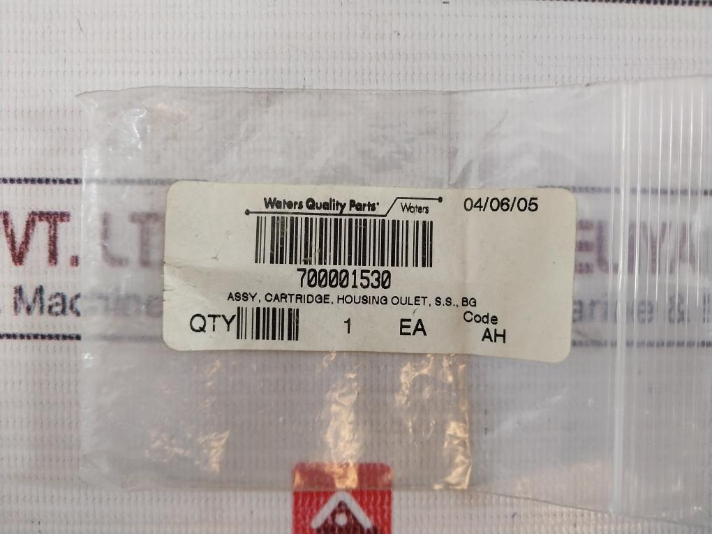 Waters 700001530 Assy Cartridge Housing Oulet S.S. Bg