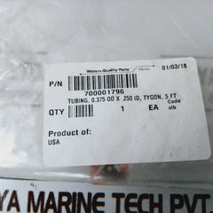 Waters 700001796 Tubing 0.375 Od X .250 Id, 5Ft