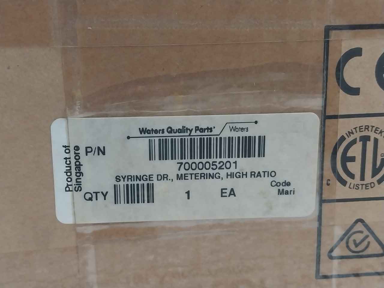 Waters 700005201 Drive Metering High Ratio 103H5212-4544