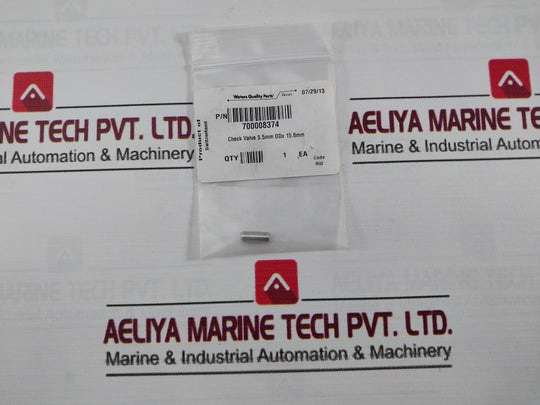 Waters 700008374 Check Valve 5.5Mm 0Dx 15.8Mm