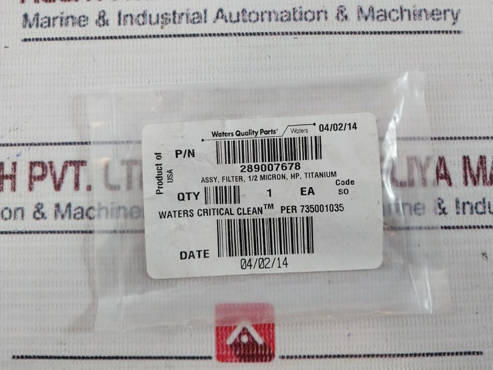 Waters 700009010/ 289007678 ½ Micron Hp Titanium Inert Filter Assy