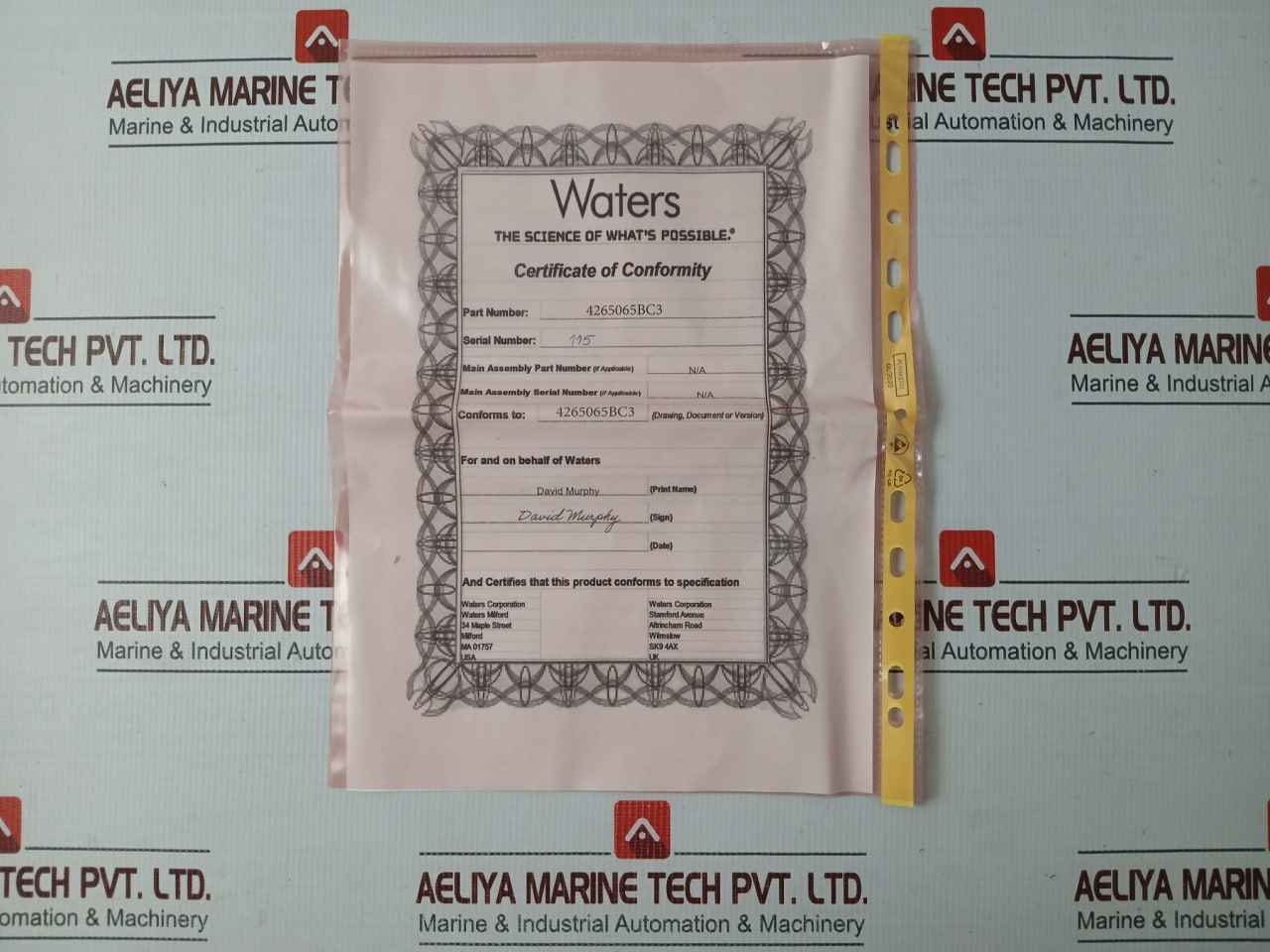 Waters 700009115 Temperature Sensor Cable 4265065bc3 Rev 11