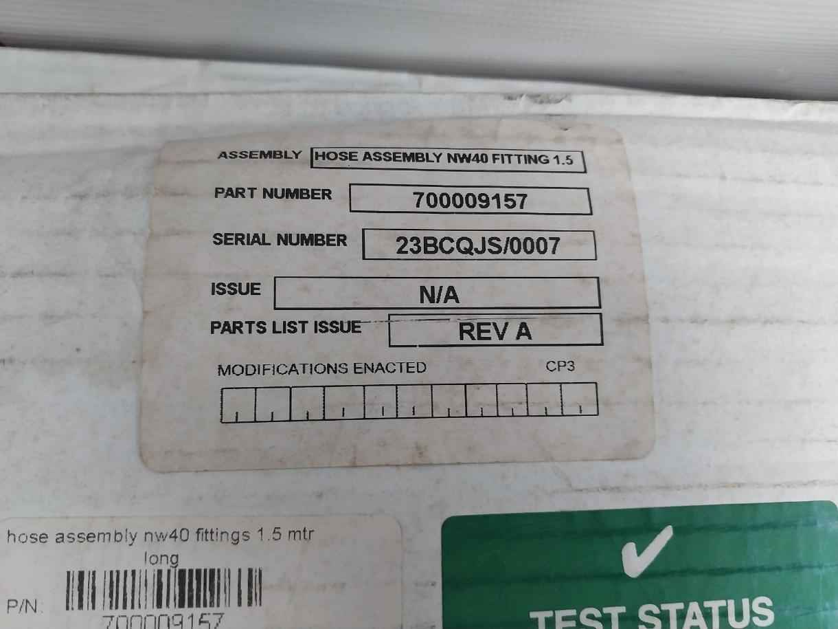 Waters 700009157 Vacuum Hose Assembly Rev A 40-70Mm