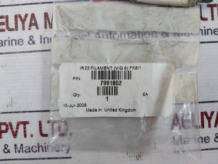 Waters 7991802 Ir23 Filament Ion Gauge (Vig 8) Fk8i1