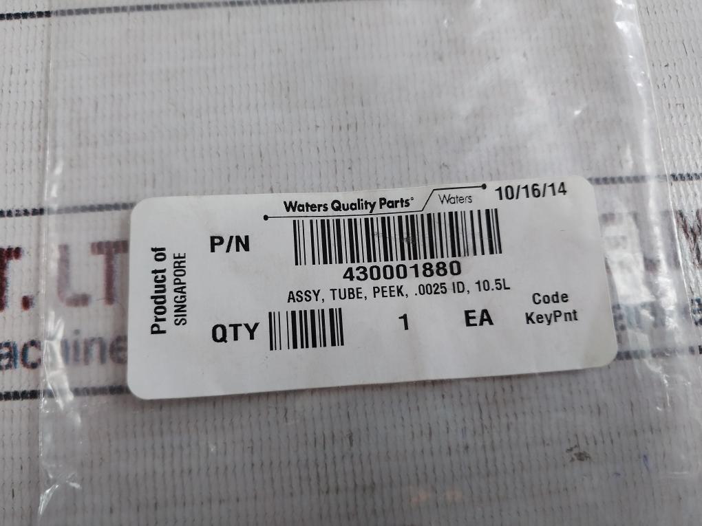 Waters Acquity Uplc 430001880 Peek Tube Assembly, .0025 Id, 10.5L